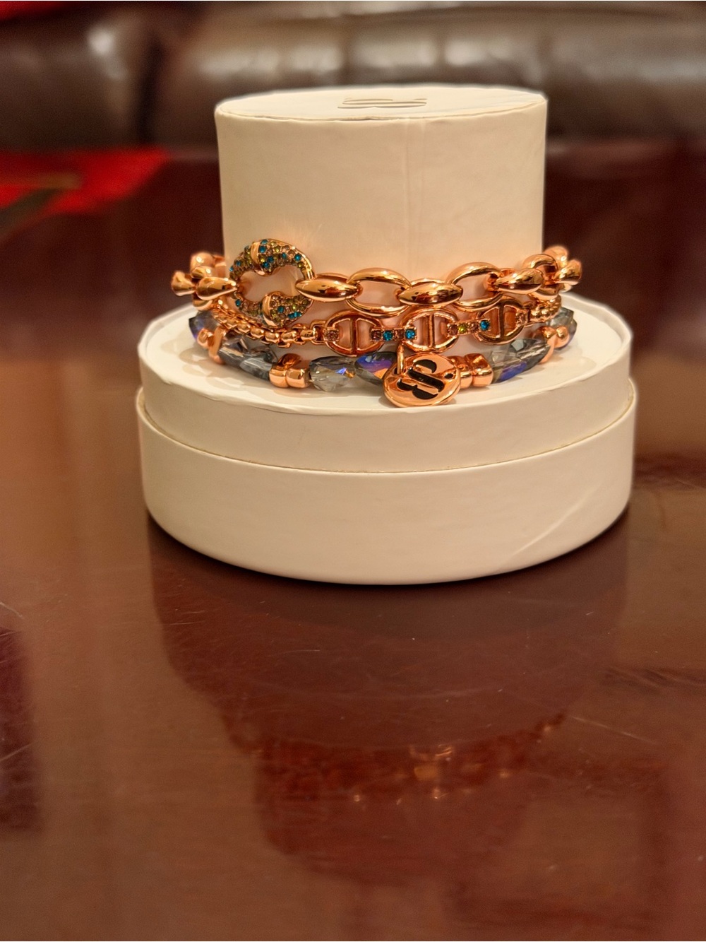Bomb Party NWT! Gold-Tone Bracelet Stack “A Drop of Colored Sparkle”